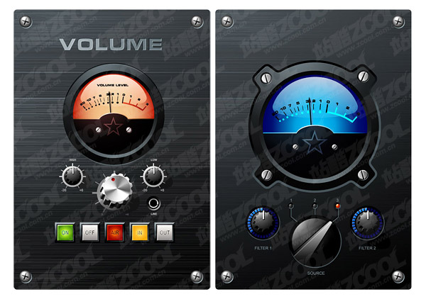 机器控制与仪表矢量素材