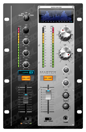 音乐控制面板矢量素材