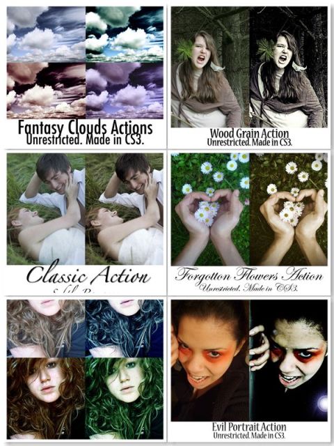 10&nbsp;New&nbsp;Photoshop&nbsp;Actions&nbsp;Pack&nbsp;(10款特效动作)