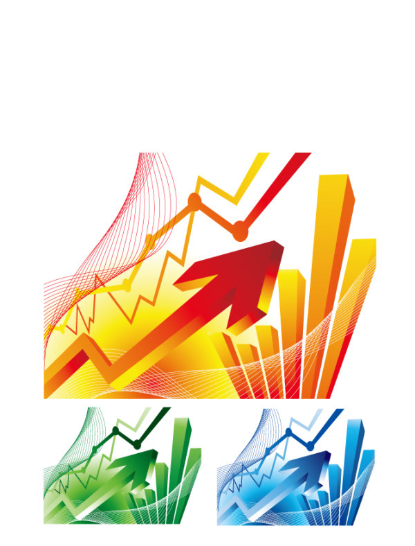 上升的数据矢量素材