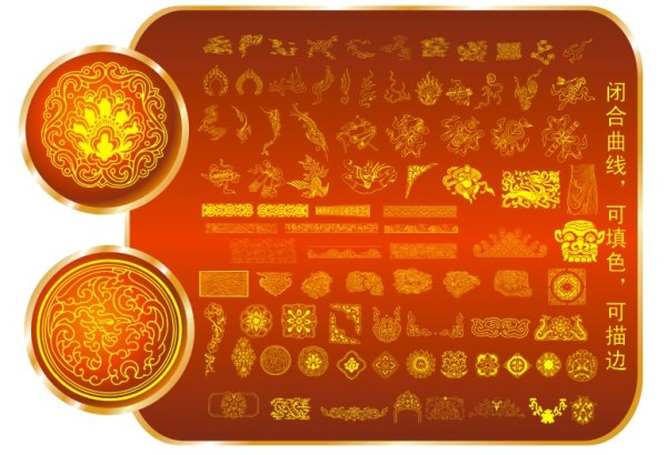 极品古典边框图案矢量素材-4