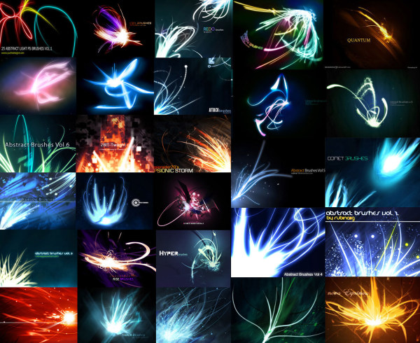 30款超酷炫光PS笔刷素材（补充旧版内容）