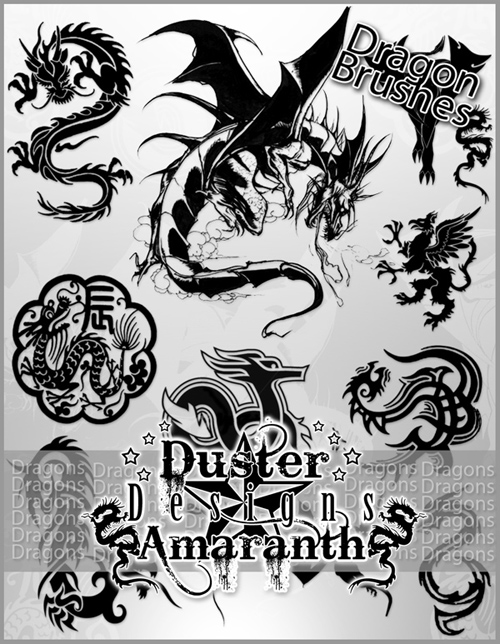 超酷的龙图腾PhotoShop笔刷