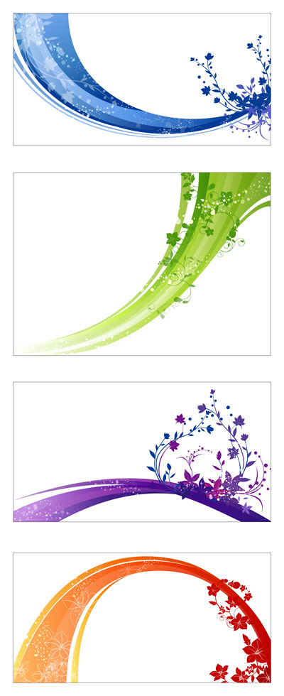 时尚动感花纹矢量素材