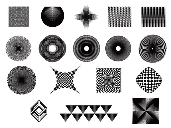 Go Media出品潮流矢量素材Set15-op-art