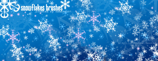 漂亮的雪片效果PHOTOSHOP笔刷！