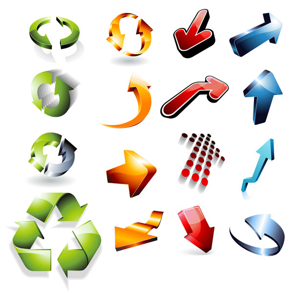 立体箭头系列矢量素材