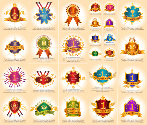 23款关于第一名和最好的装饰矢量素材