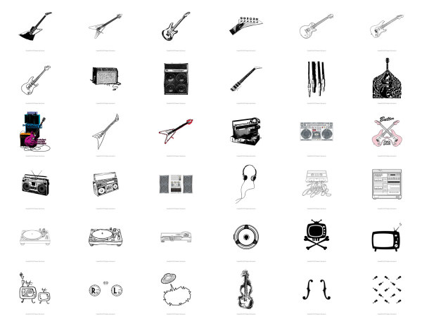 潮流影音主题矢量素材（36款）