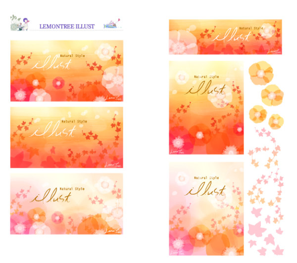 梦幻花纹矢量素材