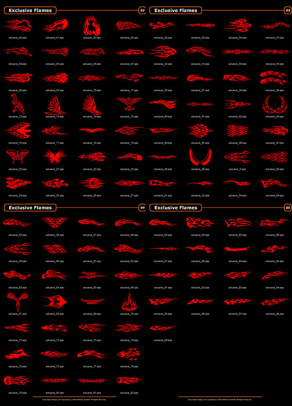 100款火焰图腾矢量素材