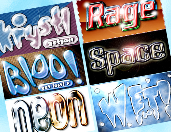 Photshop特效字动作