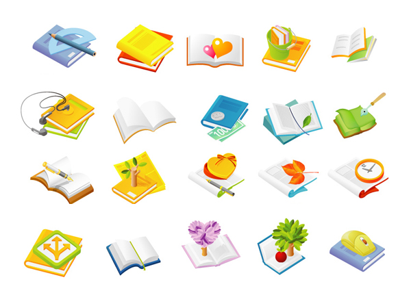 书籍系列图标矢量素材之二
