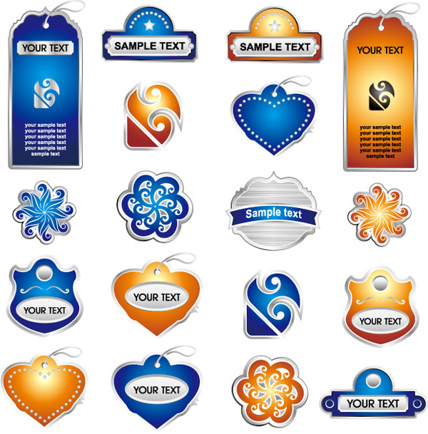 各种精美的Label吊牌等矢量素材