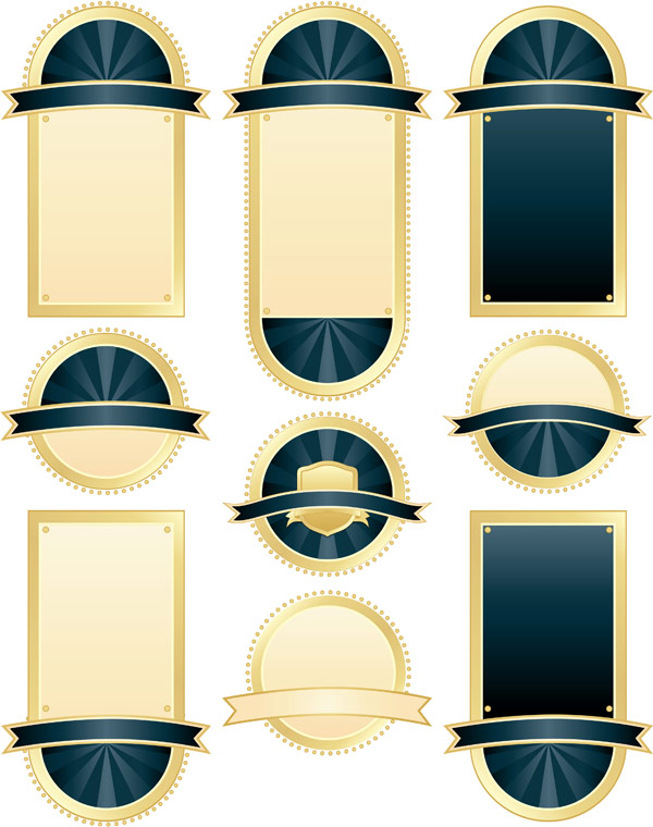 欧式齿状图形矢量素材