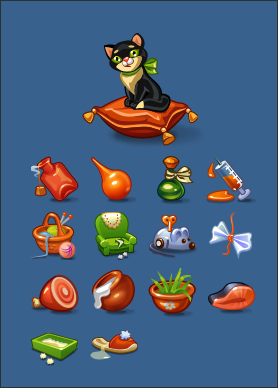 可爱的猫主题png图标