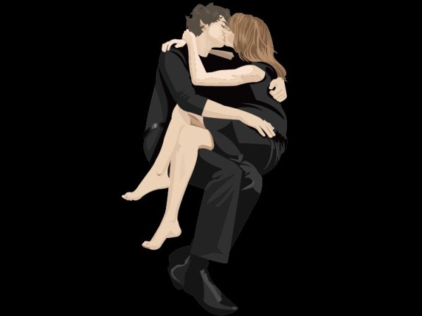 接吻&nbsp;kiss 矢量素材