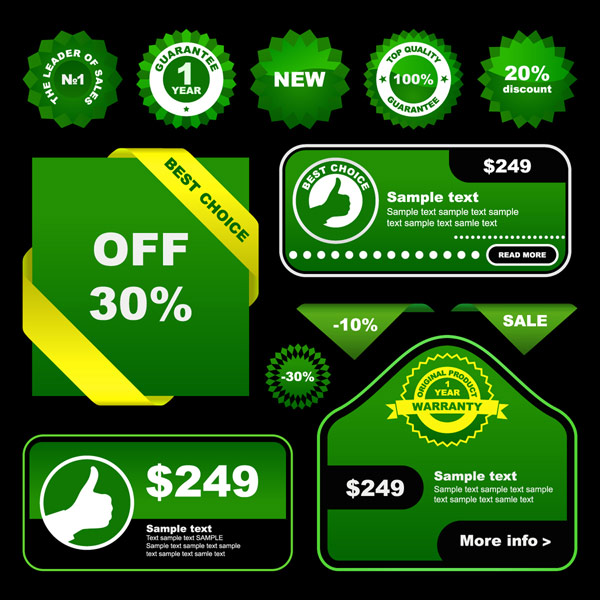 各种形状的装饰矢量素材