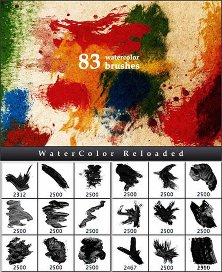 手绘专用水彩画笔质感笔刷