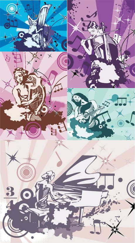 潮流音乐艺术矢量素材