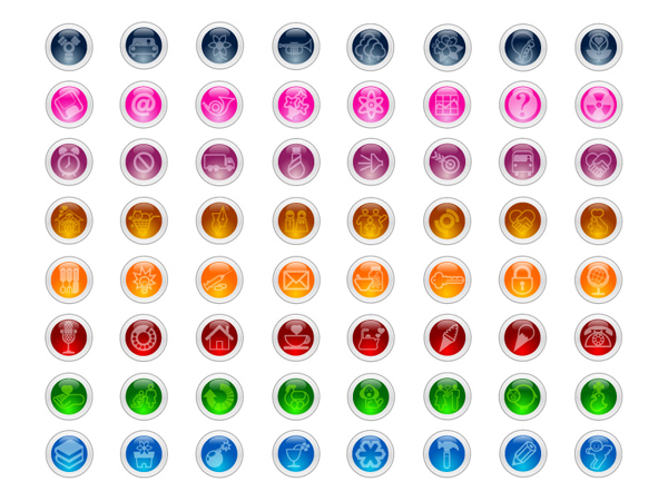 圆形图标矢量素材之一