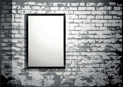 墙壁上的广告牌矢量素材