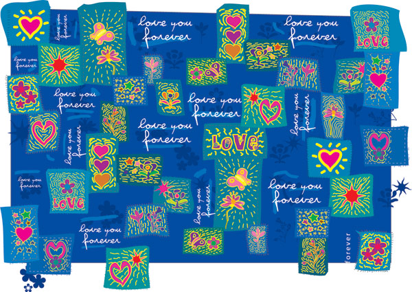 可爱情人节背景矢量素材