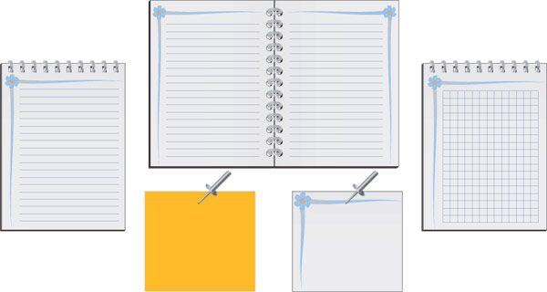 空白本子矢量素材