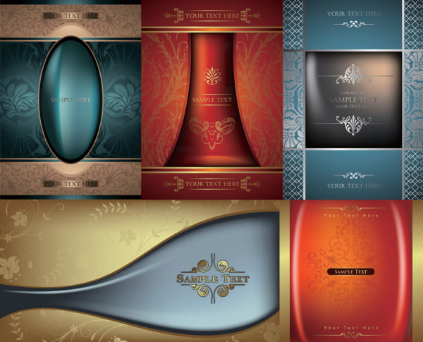 欧式华丽花纹背景矢量素材