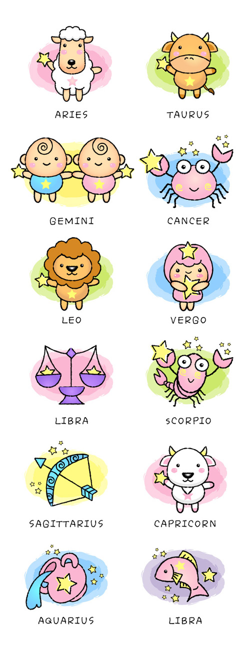 卡通12星座矢量素材（C）