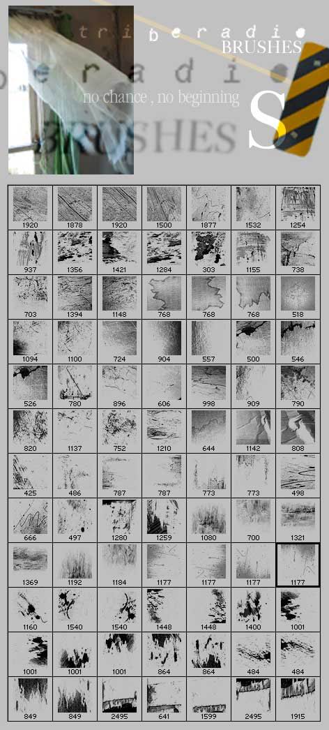 Ron's  公司出品的高清晰Triberadio笔刷集之十一 （Scratces Folds And Spats）