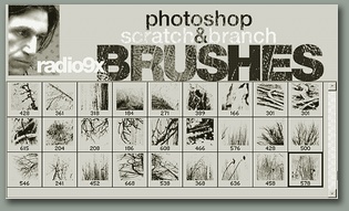 Ron's  公司出品的高清晰Triberadio笔刷集之十二 （Scratch）  