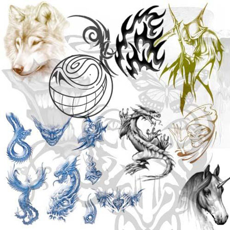 高清晰图腾图案笔刷合集