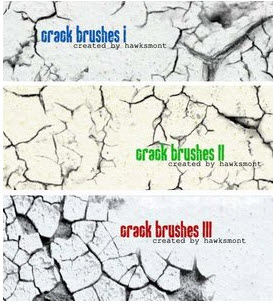 高清晰裂痕裂纹PS笔刷（之二）  