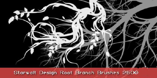 高清晰枝条优美的树PS笔刷