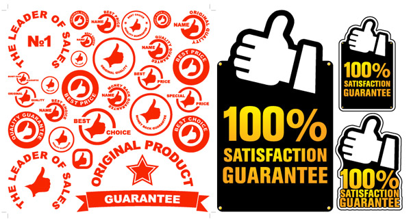 百分百好评矢量素材