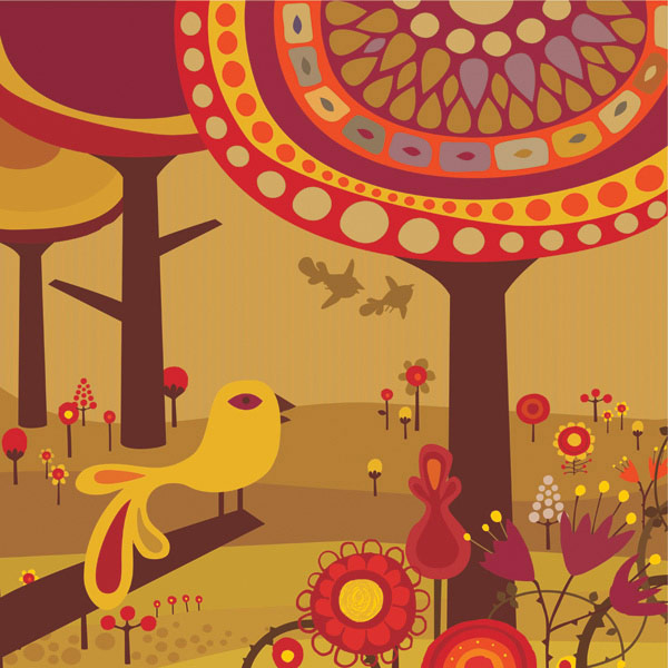 可爱童话世界矢量素材