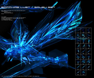 高清晰超酷蓝宝石炫光PS笔刷