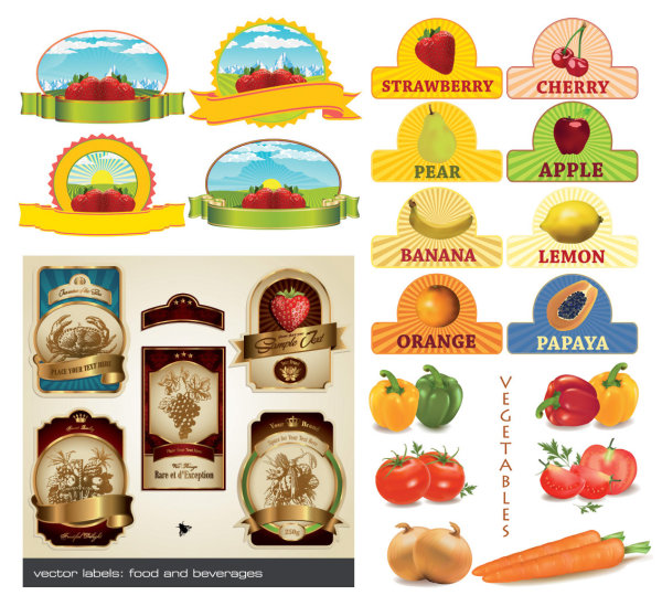 水果素材主题矢量素材