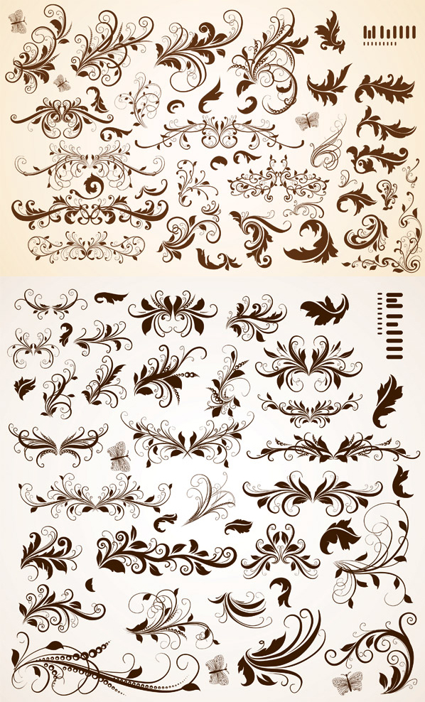 常用的花纹矢量素材