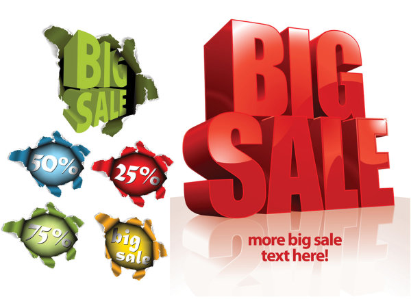 店面&商品装饰矢量素材