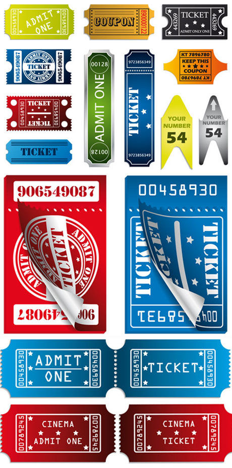 标签票根矢量素材图片