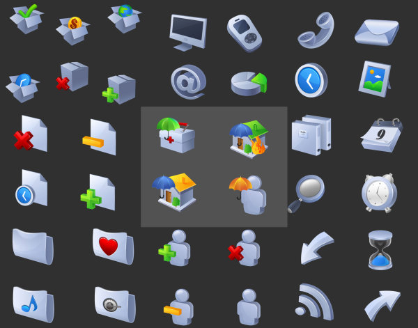 图标大全&mdash;&mdash;立体篇矢量素材