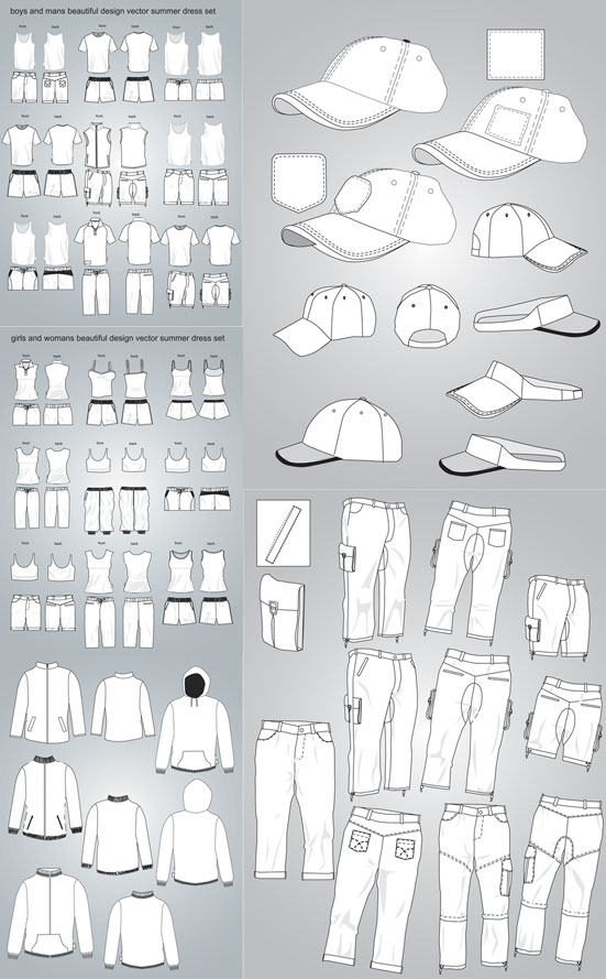 服装设计矢量素材