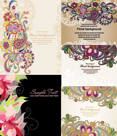 潮流花纹矢量素材