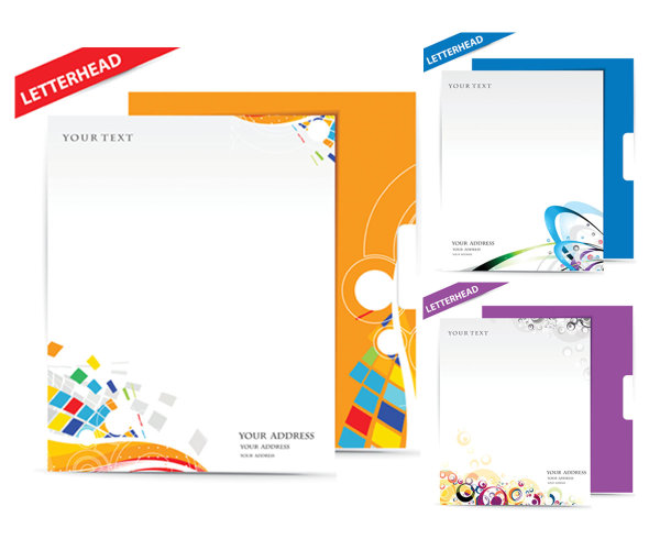 精美的商业便签矢量素材