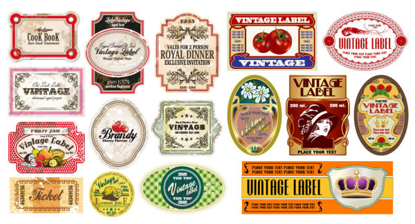 {时尚瓶贴}矢量素材