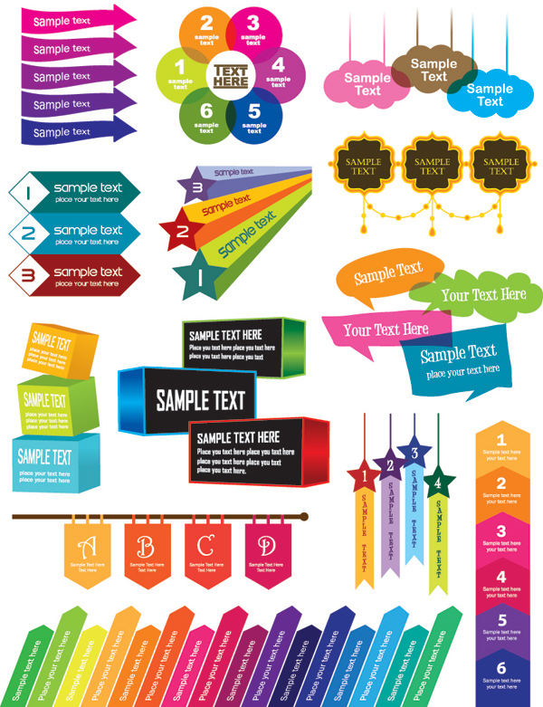 彩色装饰图形矢量素材