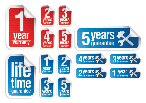 周年纪念贴纸矢量素材