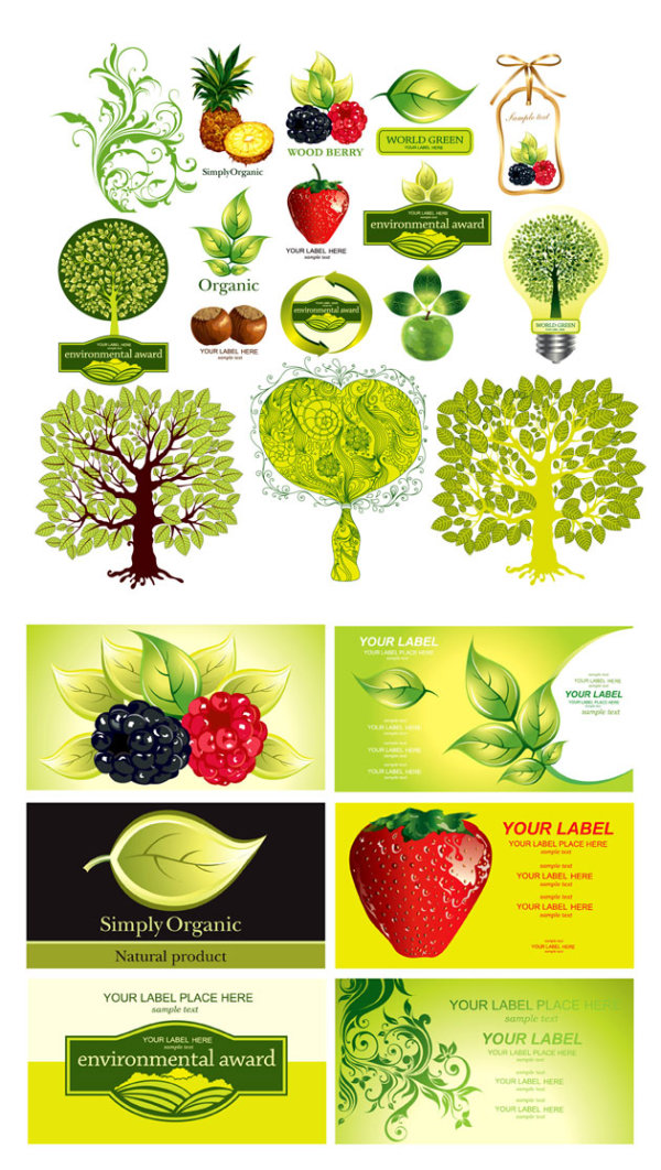 水果植物主题矢量素材